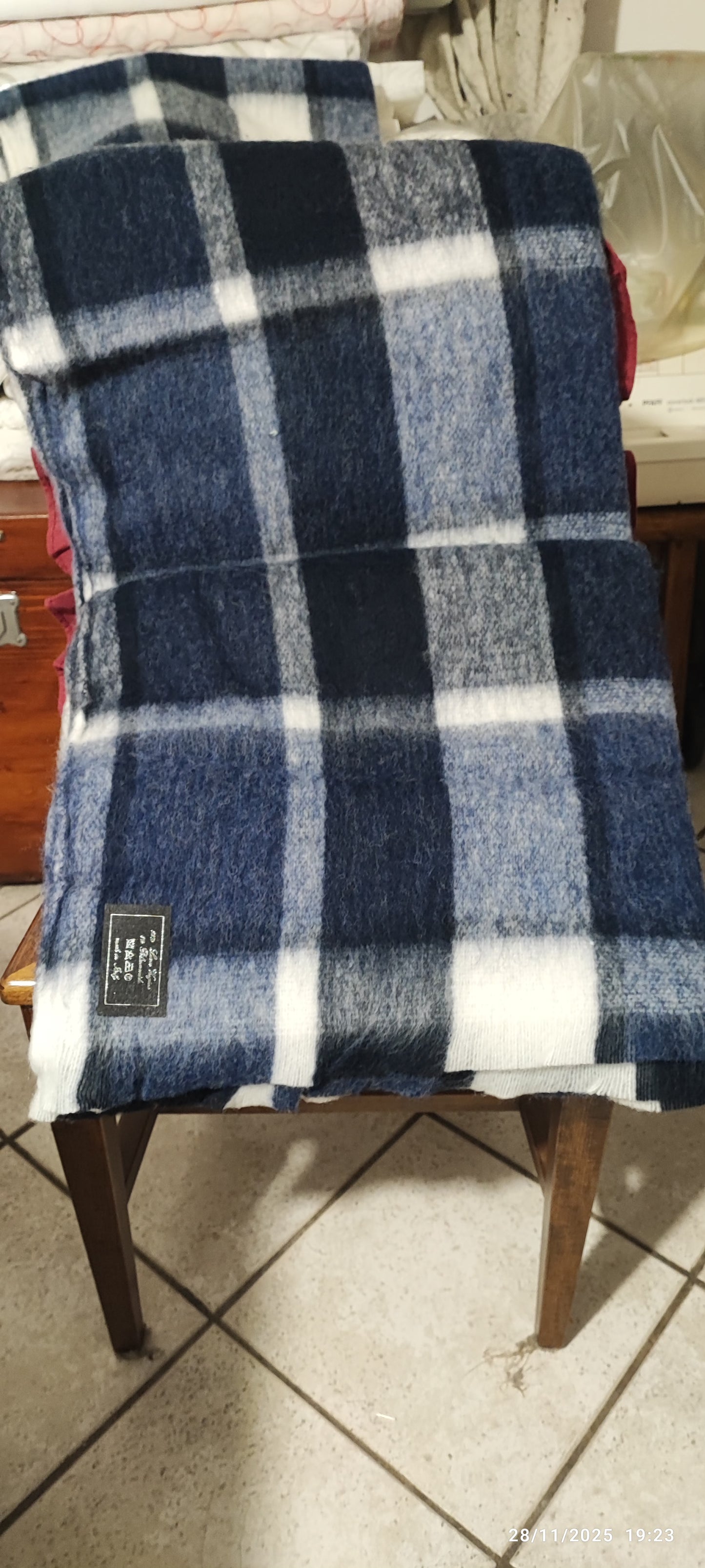 Coperta matrimoniale pura lana 92% produzione artigianale Toscana F.lli Ciaramelli