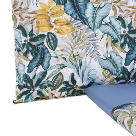 Completo Lenzuola Copriletto CREOLE Balza Viviane Blu Matrimoniale produzione Artigianato Toscano (si può avere coordinati con Trapuntine)