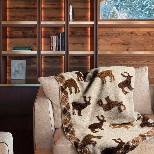 Plaid Creole  in Lana Cotta Alce 150 x 180