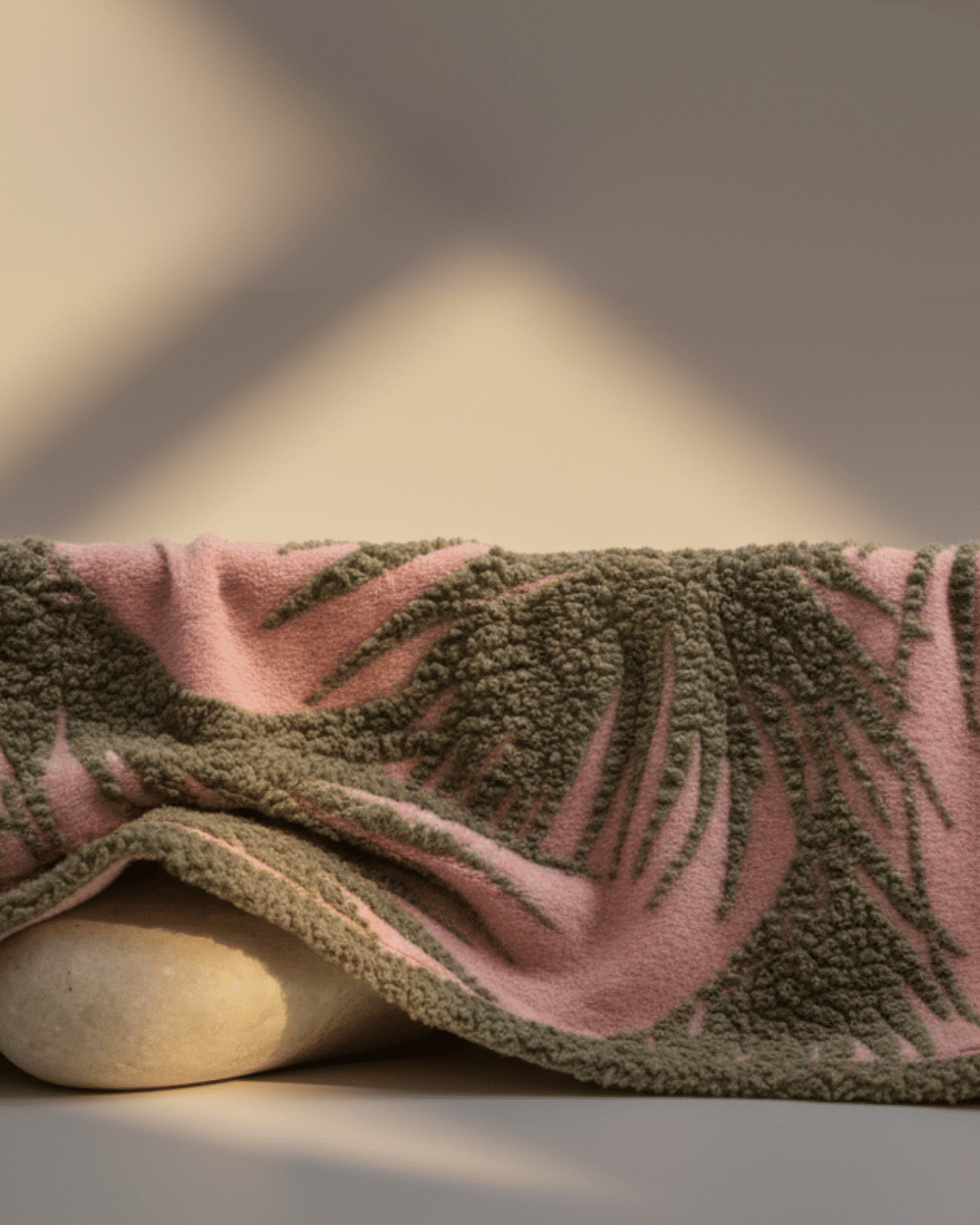 Coperta Palma lana cotta produzione artigianale misura 150x190