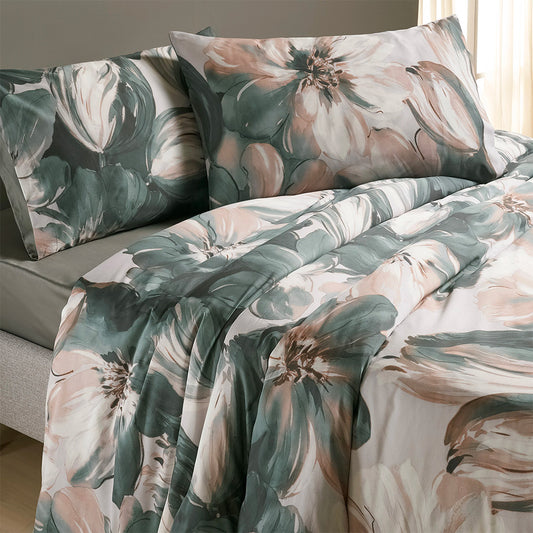 Lenzuola matrimoniali America di Creole Home in raso di cotone