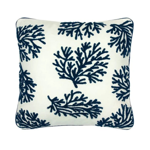 Fodere Coral small sia  con cuscino interno 45x45 che senza   ricamo punto in spugna e piping 100% cotone