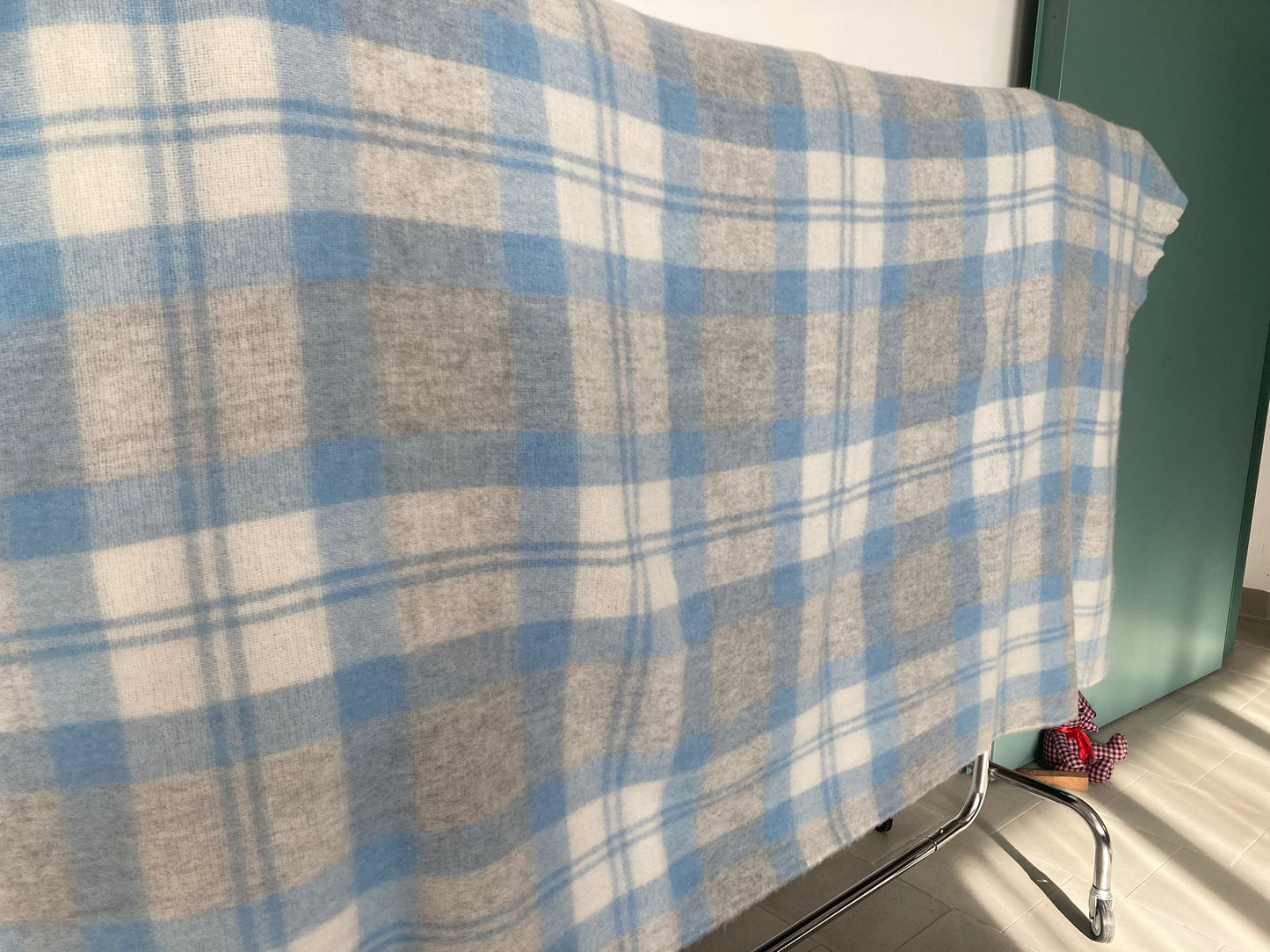 Coperta matrimoniale pura lana 92% produzione artigianale Toscana F.lli Ciaramelli