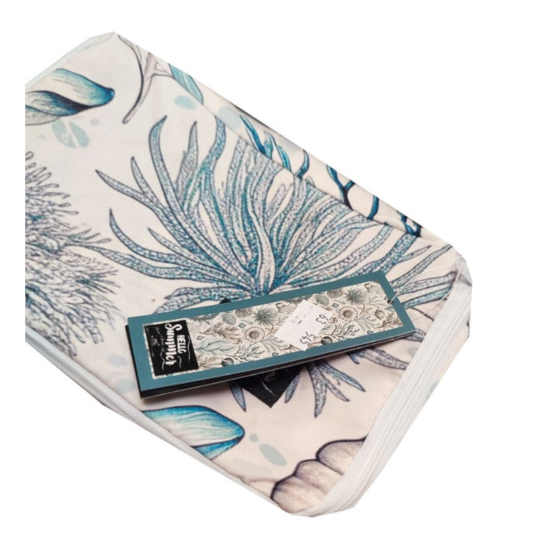 TELO MARE LETTINO CON TASCHE E CUSCINO GONFIABILE 70X185CM HELLO SUMMER VARI DISEGNI HOME SWEET HOME