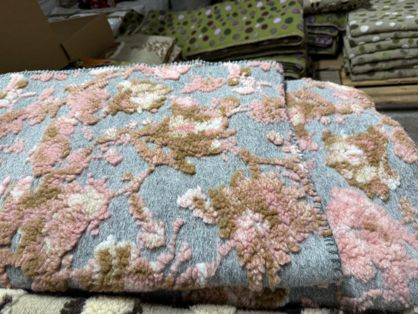 Plaid matrimoniale 205x250 in lana cotta produzione artigianale Toscana