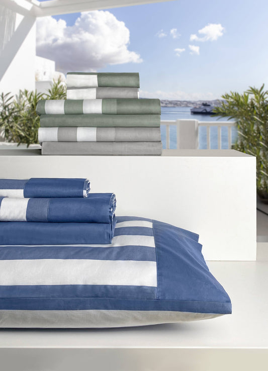 Completo Lenzuola Copriletto CREOLE Marea Matrimoniale produzione italiana 100%  cotone