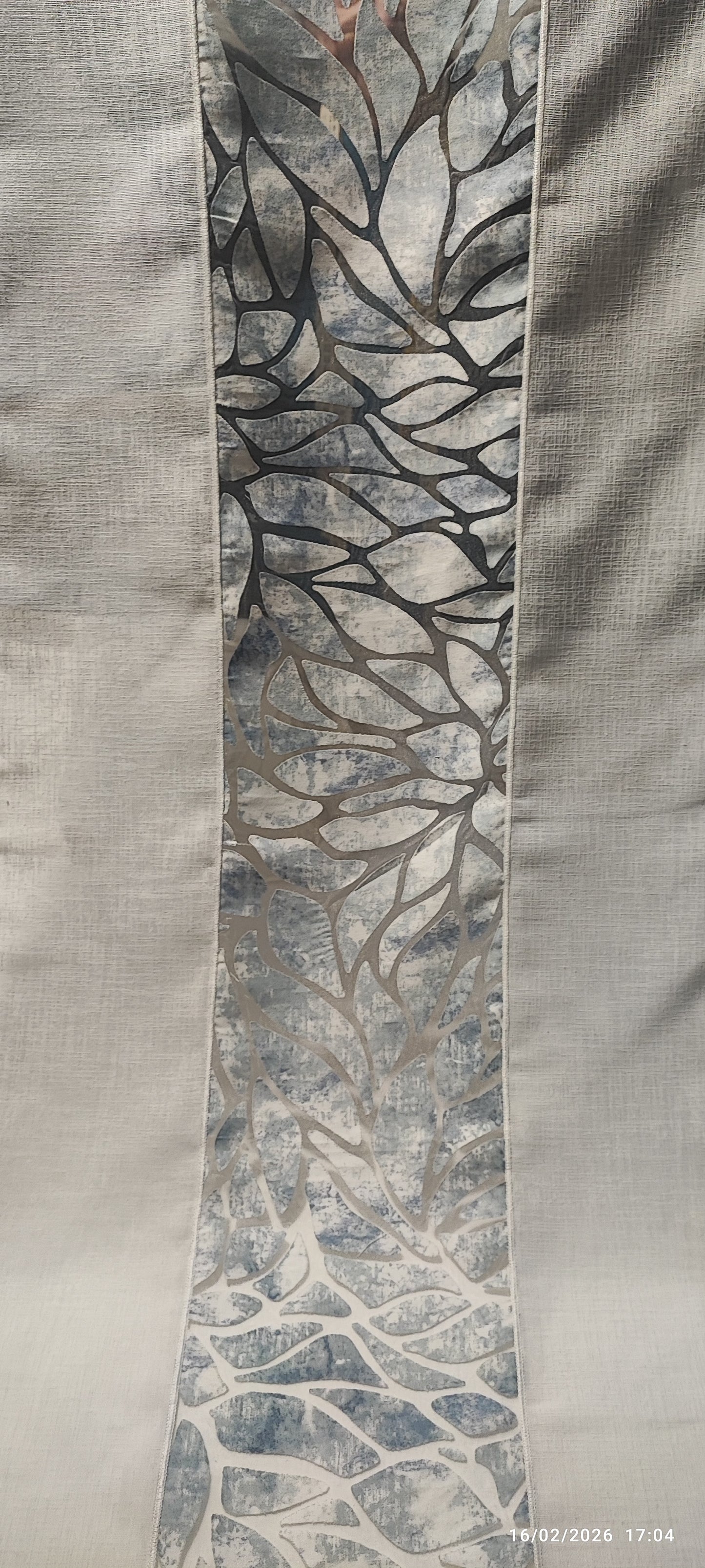 Tendina devoree disegno in rilievo  salalah larga 60 cm produzione italiana e cucita anche su misura