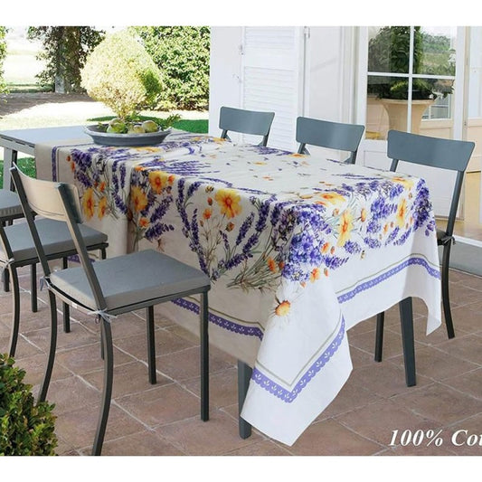 Tovaglia Lavanda 100% cotone produzione italiana Pezzoli
