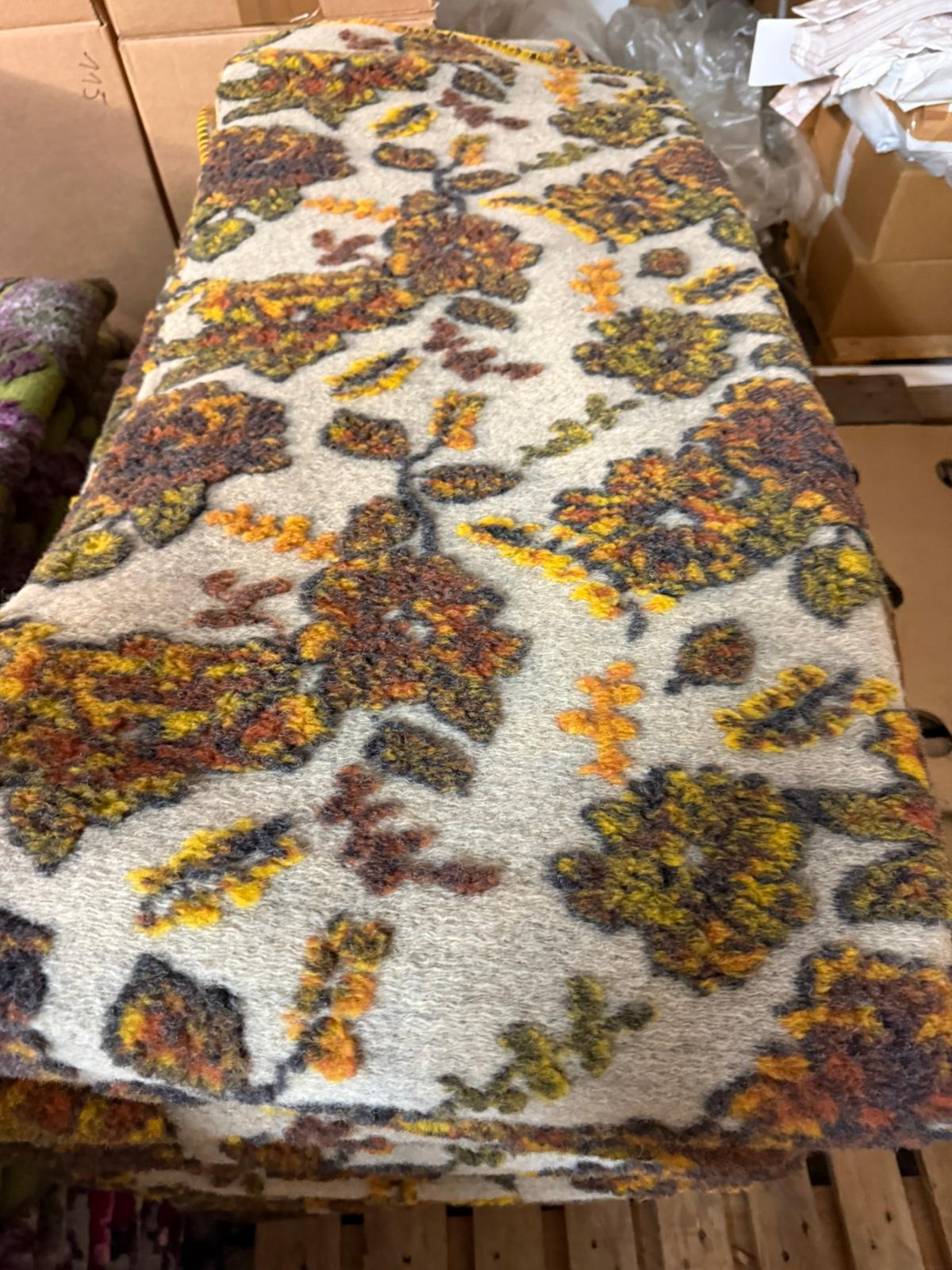 Plaid matrimoniale 205x250 in lana cotta produzione artigianale Toscana