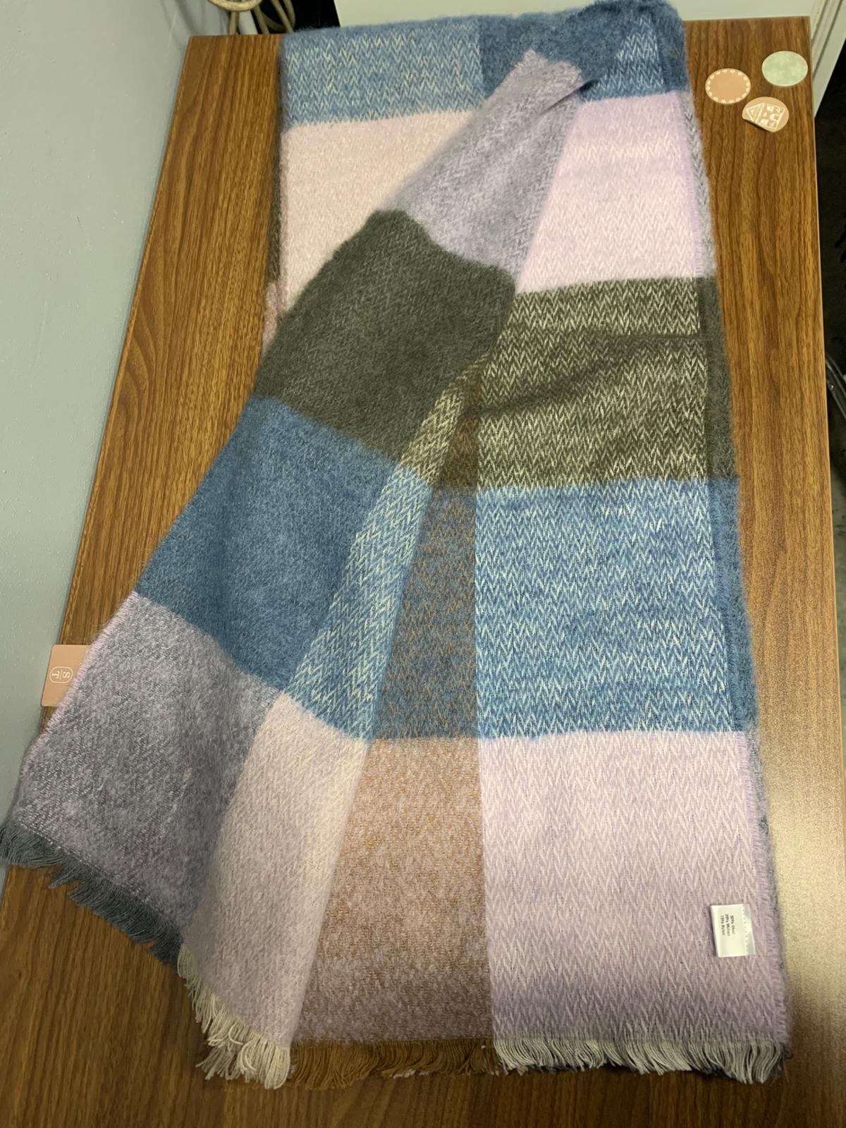 Plaid Sofia Toscano  home luxury design 180x140 Lana e Mohair