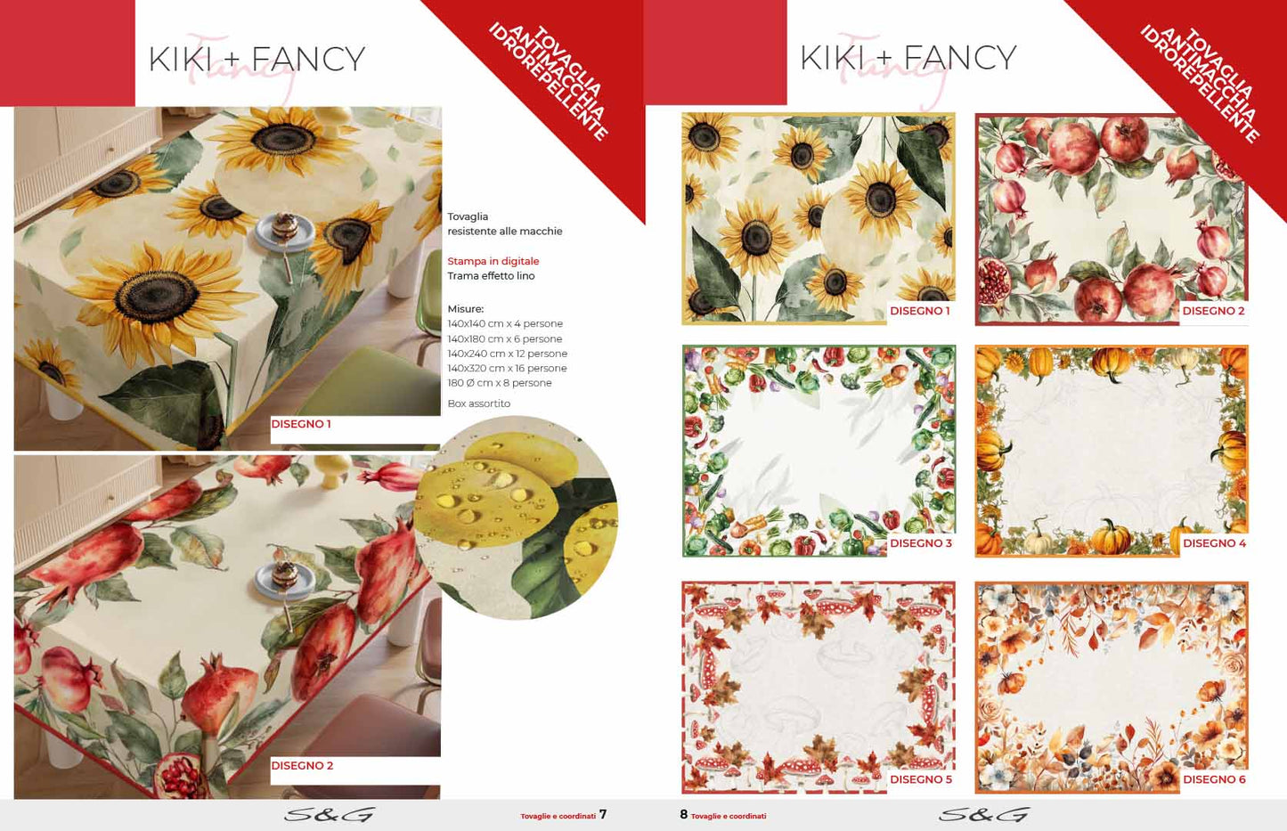 Tovaglia Kiki Fancy idrorepellente produzione italiana Sghome