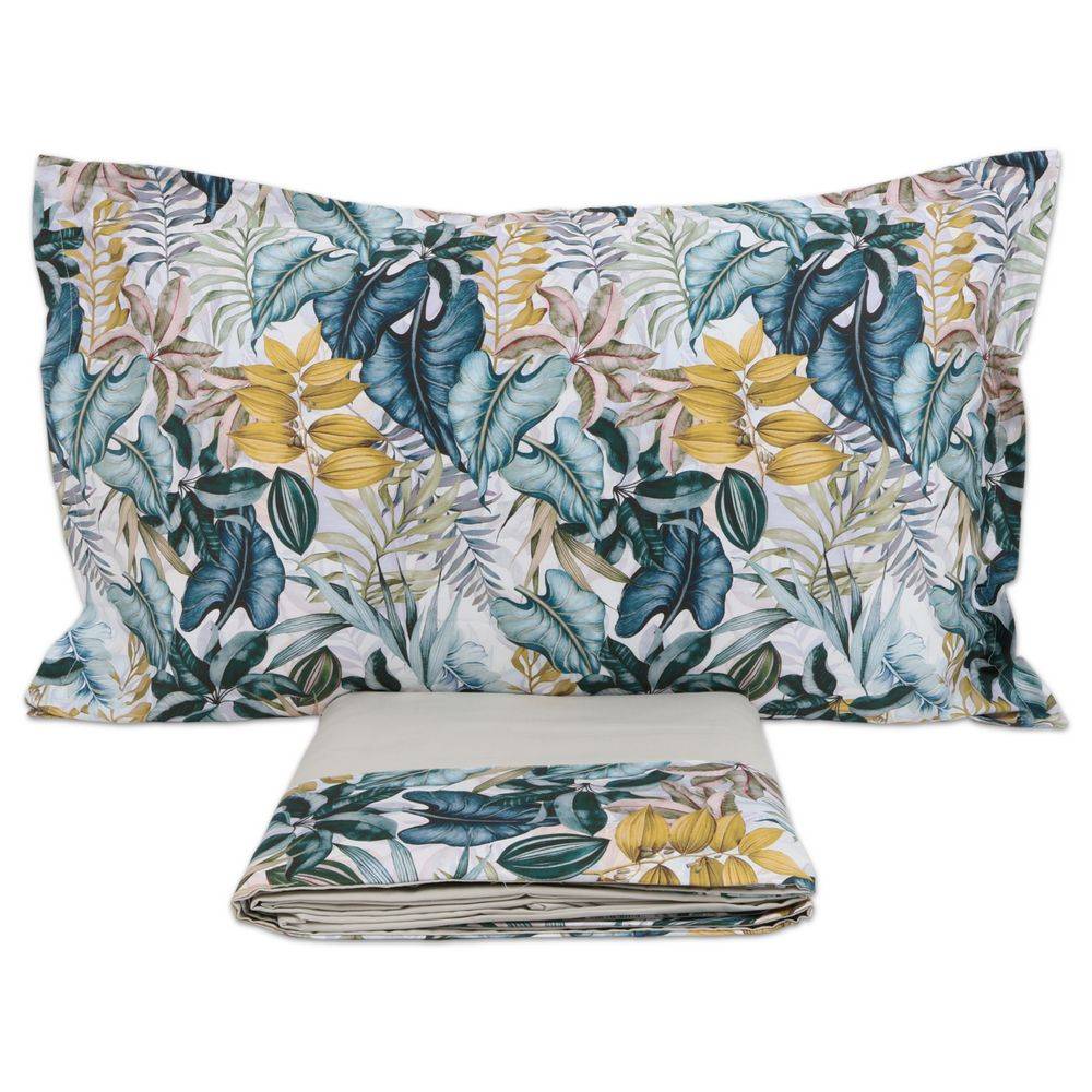 Completo Lenzuola CREOLE Balza Viviane Naturale Matrimoniale produzione artigianale Toscana (si può avere coordinati con Trapuntine)