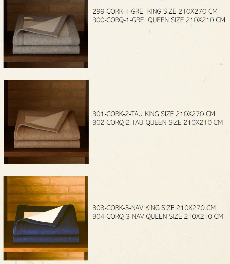 Cormano Blanket coperta matrimoniale e king size80% lana e 20% cashmere  artigianato toscano