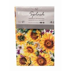 STAIN RESISTANT TABLECLOTH SPLASH FLOWERS SUNFLOWERS LOVELY HOME