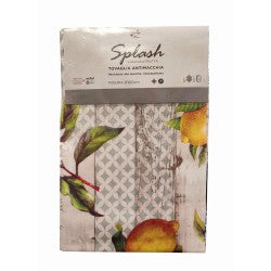 STAIN-RESISTANT TABLECLOTH SPLASH LEMONS LOVELY HOME