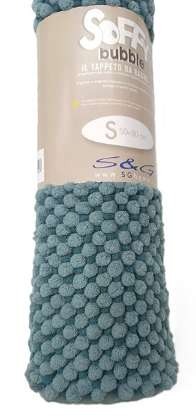 BOON RIPPLE Tappetino Da Bagno Antiscivolo Per Bambini - Morbido, Con Fori Di Drenaggio E Gancio, Blu, 91x40 Cm