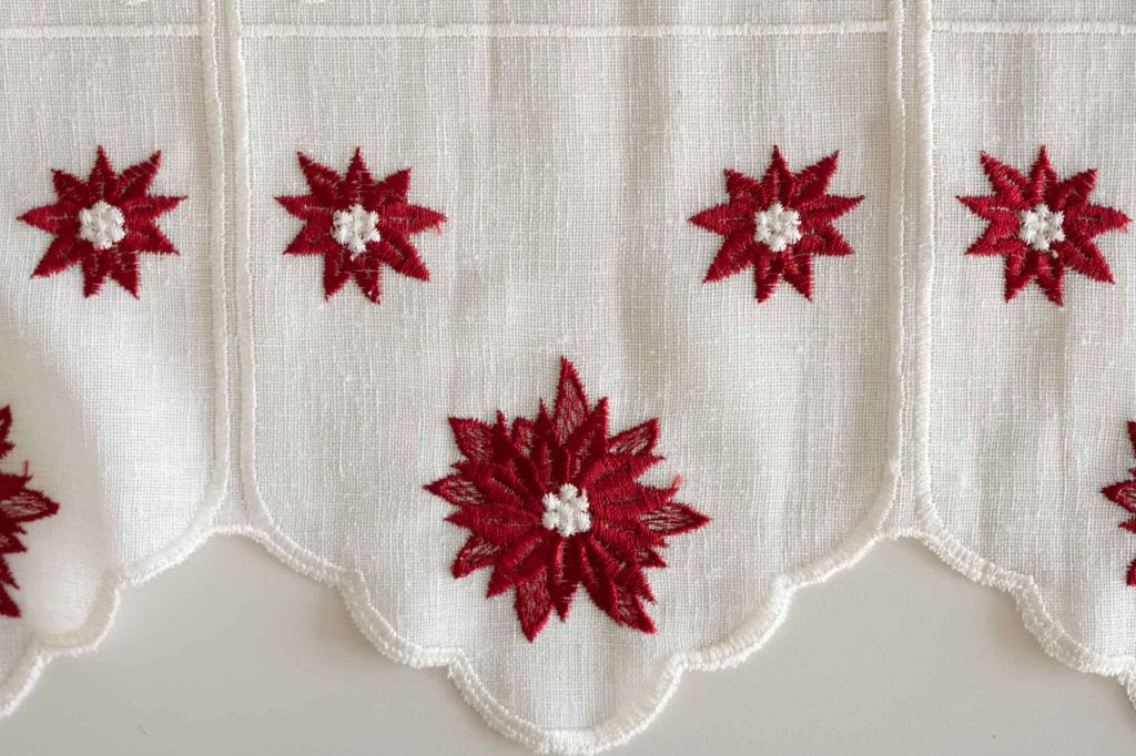 Christmas Star Curtain Valance H23 multiples of 48cm