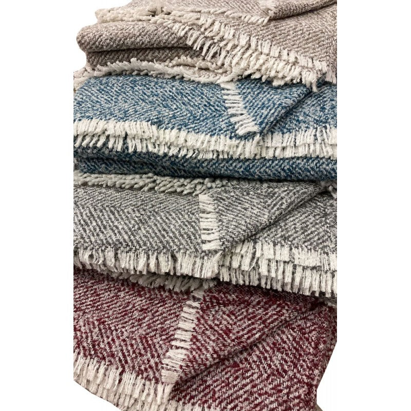 SIDNEY MELANGE WOOL BLEND BLANKET HANDCRAFTED IN ITALY