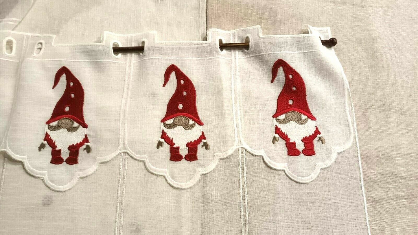 Glass Gnome Curtain Valance H23 MULTIPLE 48cm