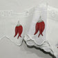 Chili Pepper Glass Curtain Valance H 21CM